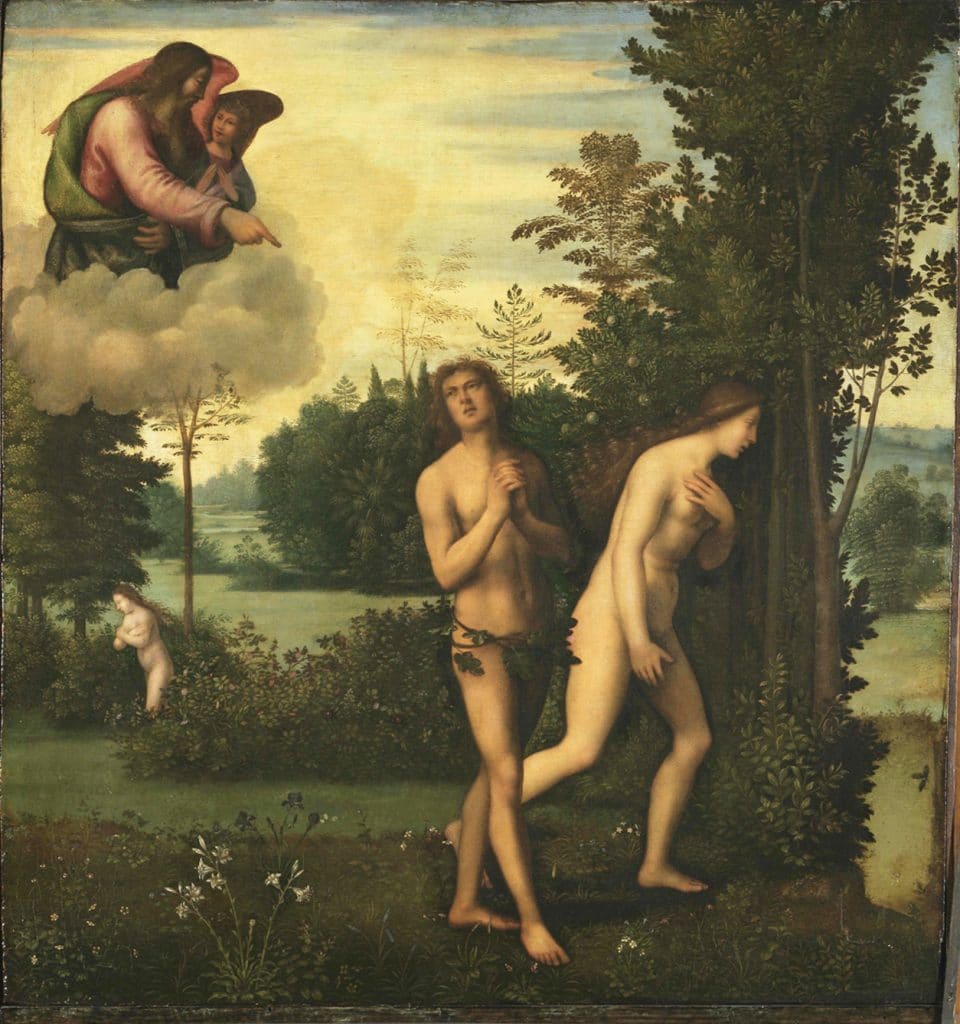 God admonishes Adam and Eve